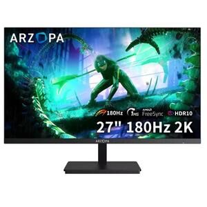 NEW ARZOPA 27 inch monitor 180hz gaming monitor QHD 2K Monitor for PC,2560*1400